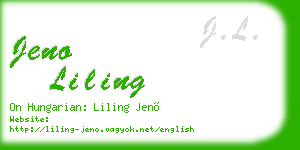 jeno liling business card